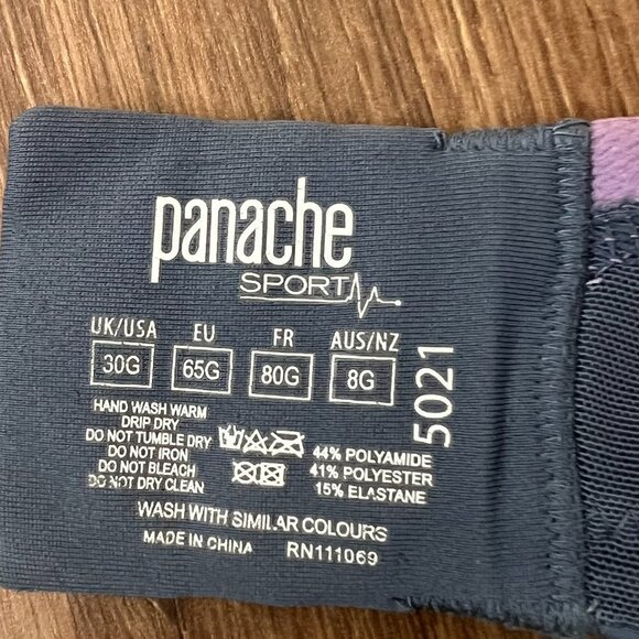 Panache Sports Ultimate High Impact Underwire Sports Bra Sz 30 G - Picture 6 of 8